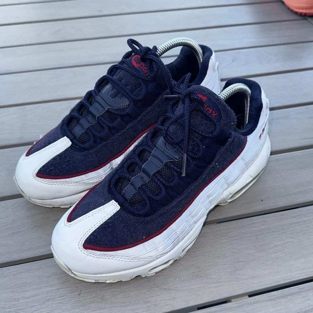 Nike Air Max 95 LX‎ White/Blackened Blue-Red Crush US Women 9 AA1103-100